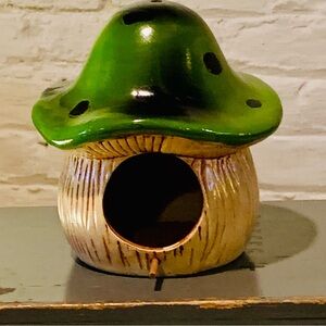 Vintage Mushroom Birdhouse